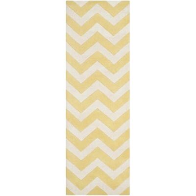 Safavieh Crosby Wollteppich Gold 210x68x1,27 cm rechteckig Safavieh Crosby Wollteppich Gold 210x68x1,27 cm rechteckig