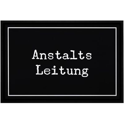 MoonWorks ® Fußmatte lustig Anstaltsleitung Aufschrift rutschfest & waschbar Weiss 60x40cm MoonWorks ® Fußmatte lustig Anstaltsleitung Aufschrift rutschfest & waschbar Weiss 60x40cm