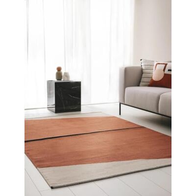 benuta Pop Baumwollteppich Lenny Terracotta 160x230 cm 100% Baumwolle Rechteckig & im Style: Abstrakt,Geometrisch,Streifen, Minimalistisch, Natural Living, Retro Pflegeleicht für Wohnzimmer benuta Pop Baumwollteppich Lenny Terracotta 160x230 cm 100% Baumwolle Rechteckig & im Style: Abstrakt,Geometrisch,Streifen, Minimalistisch, Natural Living, Retro Pflegeleicht für Wohnzimmer