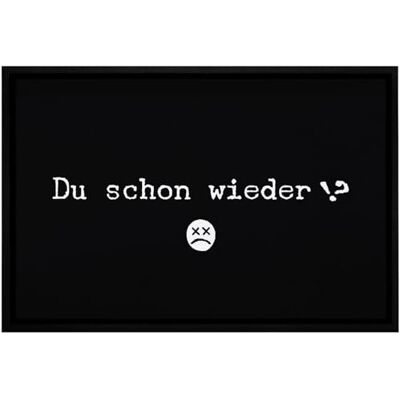 MoonWorks ® Fußmatte mit Spruch lustig Du Schon Wieder? emojji Ironie Witz rutschfest & waschbar Weiss 60x40cm MoonWorks ® Fußmatte mit Spruch lustig Du Schon Wieder? emojji Ironie Witz rutschfest & waschbar Weiss 60x40cm