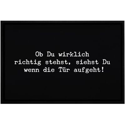 MoonWorks ® Fußmatte Ob du wirklich richtig stehst... Spruch-Matte Retro 80er 90er rutschfest & waschbar Weiss 60x40cm MoonWorks ® Fußmatte Ob du wirklich richtig stehst... Spruch-Matte Retro 80er 90er rutschfest & waschbar Weiss 60x40cm