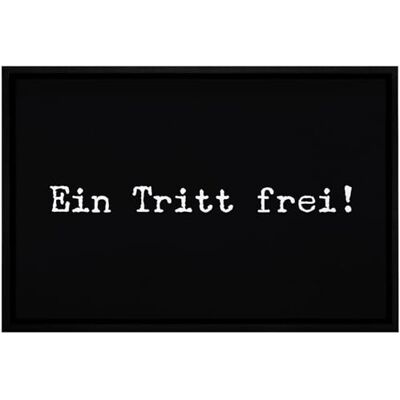 MoonWorks ® Fußmatte mit Spruch lustig EIN Tritt frei ironisch sarkastisch rutschfest & waschbar Weiss 60x40cm MoonWorks ® Fußmatte mit Spruch lustig EIN Tritt frei ironisch sarkastisch rutschfest & waschbar Weiss 60x40cm