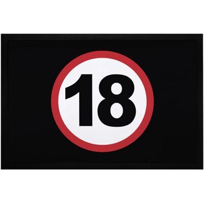 MoonWorks ® Fußmatte Eintritt unter 18 verboten Warnung Warnhinweis lustige Türmatte Party.-Zubehör rutschfest & waschbar Schwarz 60x40cm MoonWorks ® Fußmatte Eintritt unter 18 verboten Warnung Warnhinweis lustige Türmatte Party.-Zubehör rutschfest & waschbar Schwarz 60x40cm
