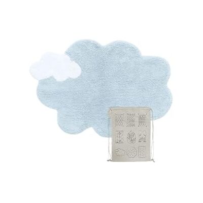 Lorena Canals Waschbarer Teppich für das Kinderzimmer. Kollektion Mini Dream in Blau und Weiß handgefertigt mit natürlicher Baumwolle und ökologischen Farbstoffen Größe: 70x100 cm. Lorena Canals Waschbarer Teppich für das Kinderzimmer. Kollektion Mini Dream in Blau und Weiß handgefertigt mit natürlicher Baumwolle und ökologischen Farbstoffen Größe: 70x100 cm.