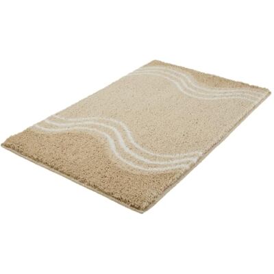 Kleine Wolke Badteppich Move Sandbeige 65 x 115 cm OEKO-TEX zertifiziert, rutschhemmende Unterseite, für Fußbodenheizung, maschinenwaschbar, 100% Polyester Kleine Wolke Badteppich Move Sandbeige 65 x 115 cm OEKO-TEX zertifiziert, rutschhemmende Unterseite, für Fußbodenheizung, maschinenwaschbar, 100% Polyester