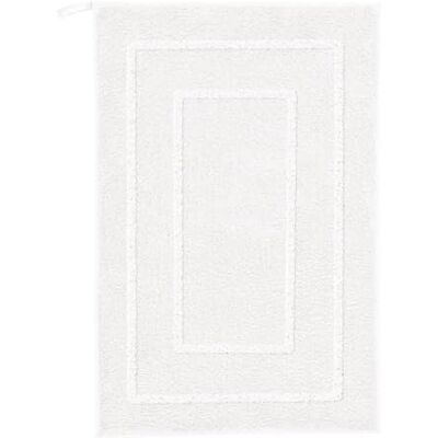 Kleine Wolke Badteppich NICO Weiß 50 x 60 cm Rutschhemmende Unterseite, für Fußbodenheizung, maschinenwaschbar, 100% Polyester Kleine Wolke Badteppich NICO Weiß 50 x 60 cm Rutschhemmende Unterseite, für Fußbodenheizung, maschinenwaschbar, 100% Polyester