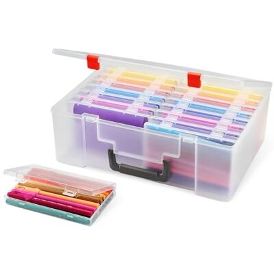 Amazon Fotoaufbewahrungsbox und Bastelorganizer mit 16 Innenfächern, 12.2 x 36.3 x 26.9 cm, Transparent Amazon Fotoaufbewahrungsbox und Bastelorganizer mit 16 Innenfächern, 12.2 x 36.3 x 26.9 cm, Transparent