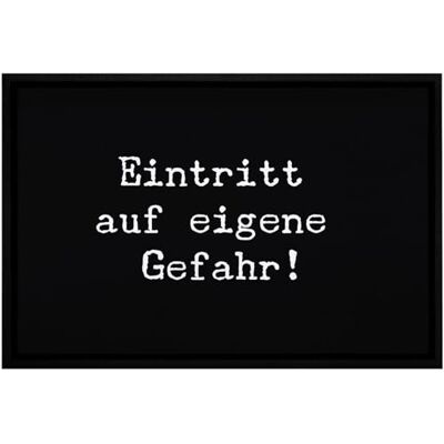 MoonWorks ® Fußmatte mit Spruch lustig Eintritt auf eigene Gefahr ironisch sarkastisch rutschfest & waschbar Weiss 60x40cm MoonWorks ® Fußmatte mit Spruch lustig Eintritt auf eigene Gefahr ironisch sarkastisch rutschfest & waschbar Weiss 60x40cm