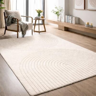 Teppich Elisa Beige Moderner Geometrischer Teppich für Wohnzimmer Teppich Elisa Beige Moderner Geometrischer Teppich für Wohnzimmer