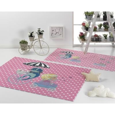 Mora Rosa H09 Pink Kinder-Teppich - 80x140 cm Mora Rosa H09 Pink Kinder-Teppich - 80x140 cm