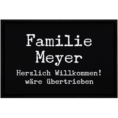 MoonWorks ® Fußmatte mit Spruch Herzlich willkommen wäre übertrieben personalisiert Familie und Wunsch-Name rutschfest & waschbar Weiss 60x40cm MoonWorks ® Fußmatte mit Spruch Herzlich willkommen wäre übertrieben personalisiert Familie und Wunsch-Name rutschfest & waschbar Weiss 60x40cm