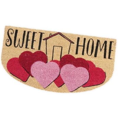 Emmevi Sweet Home Fußmatte aus Kokosfaser, 40 x 75 cm, Rückseite aus rutschfestem Gummi, moderner Eingangsbereich Emmevi Sweet Home Fußmatte aus Kokosfaser, 40 x 75 cm, Rückseite aus rutschfestem Gummi, moderner Eingangsbereich