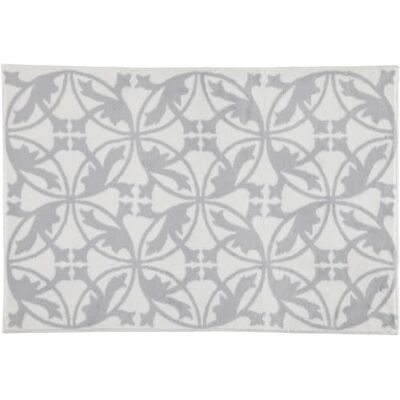 Rhomtuft Badteppich Mauro eckig 70 x 120 cm Farbe Weiss-Kiesel Rhomtuft Badteppich Mauro eckig 70 x 120 cm Farbe Weiss-Kiesel