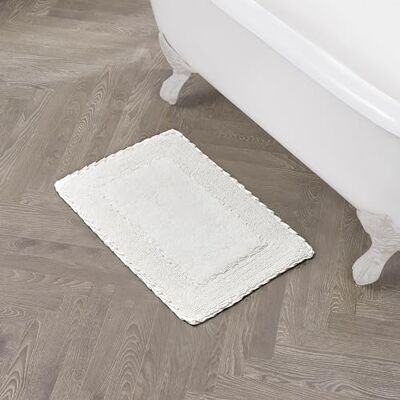 Laura Ashley Badvorleger, gerüscht, Baumwolle, 43 x 61 cm, Weiß Laura Ashley Badvorleger, gerüscht, Baumwolle, 43 x 61 cm, Weiß