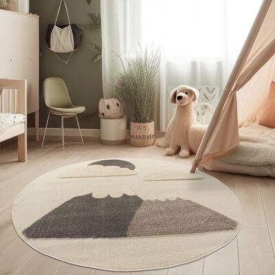 Paco Home - Runde Kinderzimmerteppich - Weicher Plüsch 160cm Paco Home - Runde Kinderzimmerteppich - Weicher Plüsch 160cm