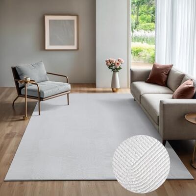 THE CARPET Stilo Weiß - Teppich 160x220 cm - Moderner Läggning THE CARPET Stilo Weiß - Teppich 160x220 cm - Moderner Läggning