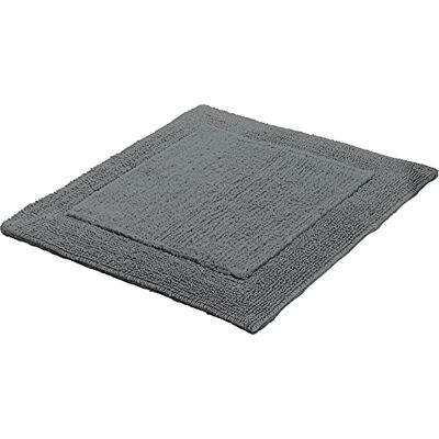 Erwin Müller WC-Vorlage, WC-Matte ohne Ausschnitt Uni Serie Stuttgart grau Größe 60x60 cm extra dick, Wende-Design, 100% Baumwolle Erwin Müller WC-Vorlage, WC-Matte ohne Ausschnitt Uni Serie Stuttgart grau Größe 60x60 cm extra dick, Wende-Design, 100% Baumwolle