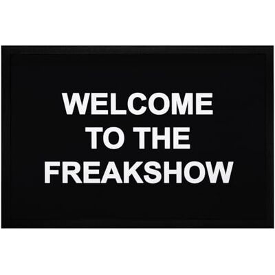 MoonWorks ® Fußmatte mit Spruch Welcome to the Freakshow Willkommen lustig rutschfest & waschbar Schwarz 60x40cm MoonWorks ® Fußmatte mit Spruch Welcome to the Freakshow Willkommen lustig rutschfest & waschbar Schwarz 60x40cm