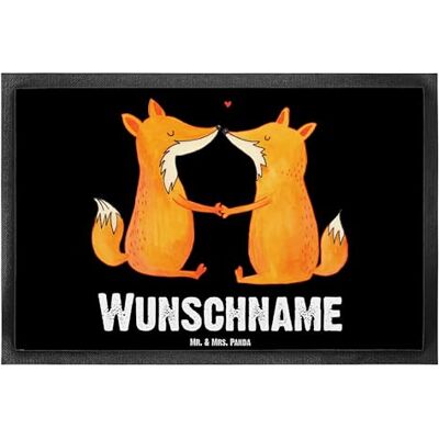 Panda Personalisierte Fussmatte Füchse Liebe 40 x 60 cm Geschenke, personalisiert, Fußmatte, mit Namen, Paar, personalisierbar, Partner, Name, Fuchs, Ehefrau Panda Personalisierte Fussmatte Füchse Liebe 40 x 60 cm Geschenke, personalisiert, Fußmatte, mit Namen, Paar, personalisierbar, Partner, Name, Fuchs, Ehefrau