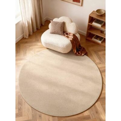 ELLE Decoration Puristic Wollteppich Rund Knots, Natürlich & Handgemacht, Bouclé Teppich Einfarbig, Natur Wohnzimmerteppich, feines Loop Design für Wohzimmer, Schlafzimmer Hell Beige, Ø 160 cm ELLE Decoration Puristic Wollteppich Rund Knots, Natürlich & Handgemacht, Bouclé Teppich Einfarbig, Natur Wohnzimmerteppich, feines Loop Design für Wohzimmer, Schlafzimmer Hell Beige, Ø 160 cm