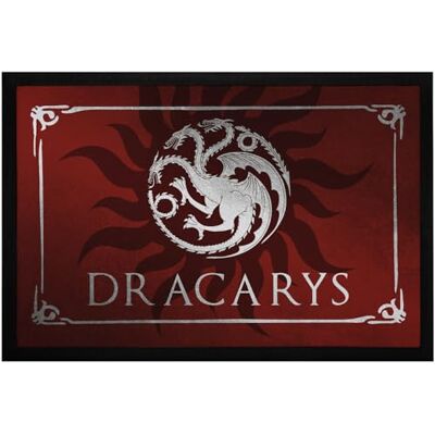 MoonWorks ® Fußmatte Dracarys Drache Drachenatem Fantasy-Serie Türmatte Serienfan rutschfest & waschbar Schwarz 60x40cm MoonWorks ® Fußmatte Dracarys Drache Drachenatem Fantasy-Serie Türmatte Serienfan rutschfest & waschbar Schwarz 60x40cm