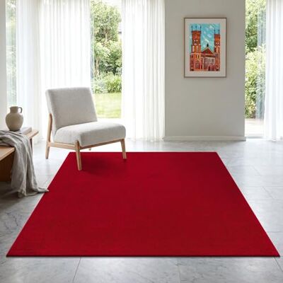 Sanat Uni Teppich - Robust, Rot, 140x200 cm - Wohnzimmer Teppich Sanat Uni Teppich - Robust, Rot, 140x200 cm - Wohnzimmer Teppich