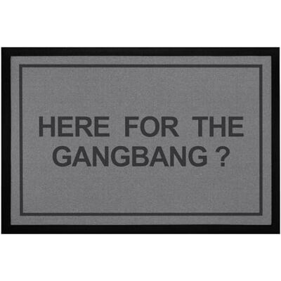 MoonWorks ® Fußmatte mit Spruch Here for the Gangbang? Türmatte lustig Porno Parodie rutschfest & waschbar Schwarz 60x40cm MoonWorks ® Fußmatte mit Spruch Here for the Gangbang? Türmatte lustig Porno Parodie rutschfest & waschbar Schwarz 60x40cm
