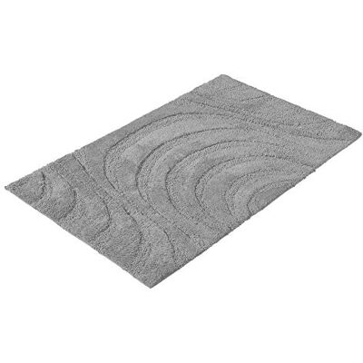 PANA ® Badematte mit Wellenmuster (60 x 100 cm) • Hochwertiger Badteppich aus 100% Baumwolle • Waschbarer und saugstarker Duschvorleger • Rutschfester Badezimmerteppich • Farbe: Grau PANA ® Badematte mit Wellenmuster (60 x 100 cm) • Hochwertiger Badteppich aus 100% Baumwolle • Waschbarer und saugstarker Duschvorleger • Rutschfester Badezimmerteppich • Farbe: Grau