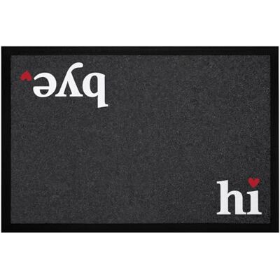 MoonWorks ® Fußmatte Hi Bye Willkommen Türmatte mit Spruch lustig rutschfest & waschbar Schwarz 60x40cm MoonWorks ® Fußmatte Hi Bye Willkommen Türmatte mit Spruch lustig rutschfest & waschbar Schwarz 60x40cm