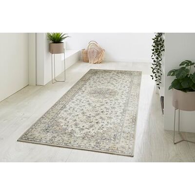 -LUXOR- living Teppich Wohnzimmer Prima im Vintage Design Wohnzimmerteppich Teppich Kurzflor Digitaldruck in zeitlosem Design Creme 80 x 200 cm -LUXOR- living Teppich Wohnzimmer Prima im Vintage Design Wohnzimmerteppich Teppich Kurzflor Digitaldruck in zeitlosem Design Creme 80 x 200 cm