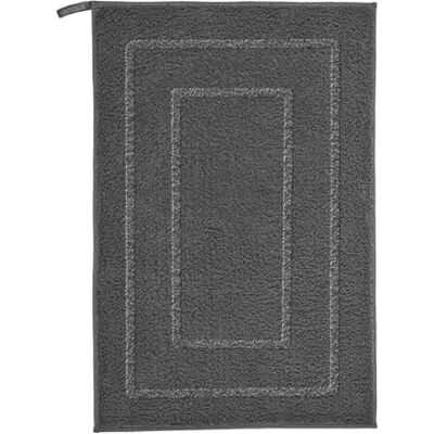 Kleine Wolke Badteppich NICO Anthrazit 50 x 80 cm Rutschhemmende Unterseite, für Fußbodenheizung, maschinenwaschbar, 100% Polyester Kleine Wolke Badteppich NICO Anthrazit 50 x 80 cm Rutschhemmende Unterseite, für Fußbodenheizung, maschinenwaschbar, 100% Polyester