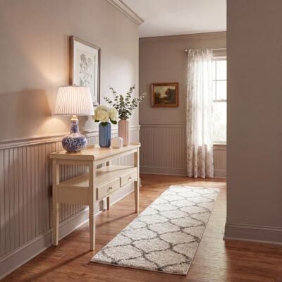 Safavieh - Hudson Shag Collection - Elfenbein und Grau - 69 × 244 cm - Teppich Safavieh - Hudson Shag Collection - Elfenbein und Grau - 69 × 244 cm - Teppich