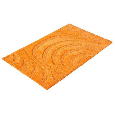 PANA ® Badematte mit Wellenmuster (60 x 100 cm) • Hochwertiger Badteppich aus 100% Baumwolle • Waschbarer und saugstarker Duschvorleger • Rutschfester Badezimmerteppich • Farbe: Orange PANA ® Badematte mit Wellenmuster (60 x 100 cm) • Hochwertiger Badteppich aus 100% Baumwolle • Waschbarer und saugstarker Duschvorleger • Rutschfester Badezimmerteppich • Farbe: Orange
