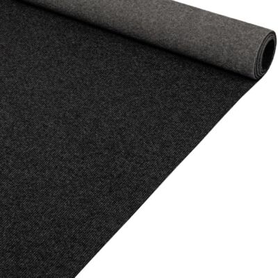ANRO Yula Nadelfilz Teppich Meterware Anthrazit Messeteppich Rips Auslegware Teppichboden Läufer rutschfest schwer entflammbar Messe Hochzeit Event 133 x 900 cm ANRO Yula Nadelfilz Teppich Meterware Anthrazit Messeteppich Rips Auslegware Teppichboden Läufer rutschfest schwer entflammbar Messe Hochzeit Event 133 x 900 cm