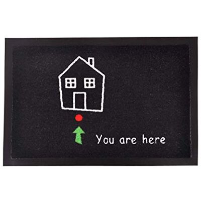 Hanse Home Fußmatte Schmutzfangmatte You Are Here, Schwarz, 40x60 cm Hanse Home Fußmatte Schmutzfangmatte You Are Here, Schwarz, 40x60 cm