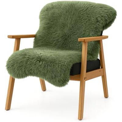 KARAT Lammfell echt Thyme Flauschige Stuhlkissen Schaffell Deko Teppich für Wohzimmer & Kinderzimmer, Sitzauflage, Dekofell, mit Lederrücken 90x60 cm (Audrey) KARAT Lammfell echt Thyme Flauschige Stuhlkissen Schaffell Deko Teppich für Wohzimmer & Kinderzimmer, Sitzauflage, Dekofell, mit Lederrücken 90x60 cm (Audrey)