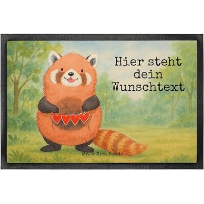 Personalisierte Fussmatte Roter Panda Design 50 x 75 cm Geschenk, Liebling, Fußmatte, Personalisierter Fußabtreter, Türmatte personalisiert, personalisierbar, Lieblingsmensch, Herz Personalisierte Fussmatte Roter Panda Design 50 x 75 cm Geschenk, Liebling, Fußmatte, Personalisierter Fußabtreter, Türmatte personalisiert, personalisierbar, Lieblingsmensch, Herz