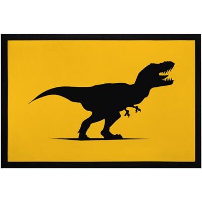 MoonWorks ® Fußmatte T-Rex Tyrannosaurus Dinosaurier Warnung ironischer Warnhinweis Türmatte lustig rutschfest & waschbar Schwarz 60x40cm MoonWorks ® Fußmatte T-Rex Tyrannosaurus Dinosaurier Warnung ironischer Warnhinweis Türmatte lustig rutschfest & waschbar Schwarz 60x40cm