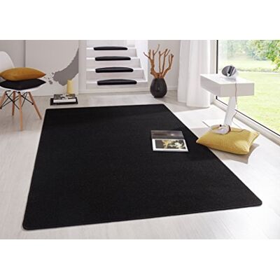 Hanse Home Indoor Teppich Fancy – Wohnzimmerteppich einfarbig Modern Velours Teppich für Esszimmer, Wohnzimmer, Kinderzimmer, Flur, Schlafzimmer, Küche – Schwarz, 100x150cm Hanse Home Indoor Teppich Fancy – Wohnzimmerteppich einfarbig Modern Velours Teppich für Esszimmer, Wohnzimmer, Kinderzimmer, Flur, Schlafzimmer, Küche – Schwarz, 100x150cm