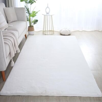 Carpetsale24 Rabbit Hochflor Teppich Läufer 80x150 cm Creme Shaggy Modern Flauschig Weich Fellteppich Kunstfell Einfarbig für Flur Schlafzimmer Kinderzimmer Carpetsale24 Rabbit Hochflor Teppich Läufer 80x150 cm Creme Shaggy Modern Flauschig Weich Fellteppich Kunstfell Einfarbig für Flur Schlafzimmer Kinderzimmer