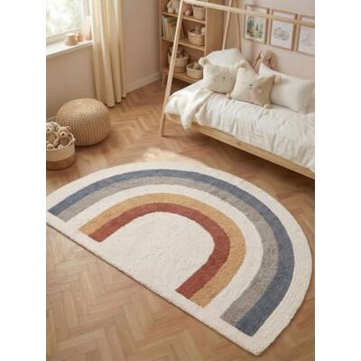 Hanse Home Kinderteppich Riva Pflegeleichter Teppich Junge Mädchen, rutschfest & Waschbarer Formteppich Regenbogen, Kinderzimmer Weicher Spielteppich, Spielunterlage Creme Multifarben, 95x120cm Hanse Home Kinderteppich Riva Pflegeleichter Teppich Junge Mädchen, rutschfest & Waschbarer Formteppich Regenbogen, Kinderzimmer Weicher Spielteppich, Spielunterlage Creme Multifarben, 95x120cm
