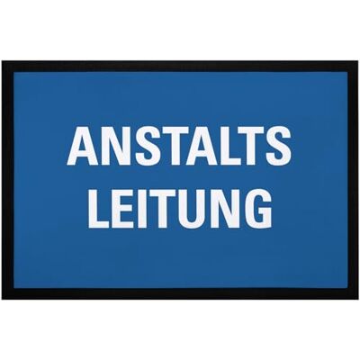 MoonWorks ® lustige Fußmatte Anstaltsleitung Spruch Türmatte für Wohnung Büro & WG rutschfest & waschbar Schwarz 60x40cm MoonWorks ® lustige Fußmatte Anstaltsleitung Spruch Türmatte für Wohnung Büro & WG rutschfest & waschbar Schwarz 60x40cm