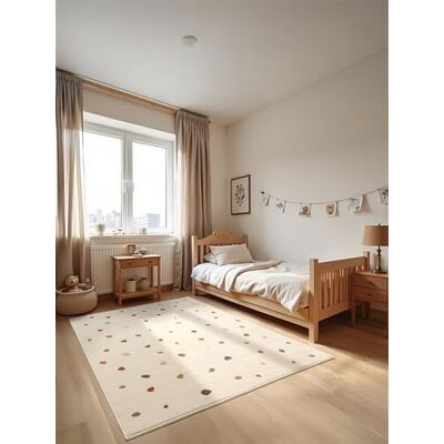 Hanse Home Adventures Kinderteppich Konfetti Punkte Spielteppich, Modernes Design, Spielmatte, Krabbelteppich Junge Mädchen für Kinderzimmer, Jugendzimmer, Wohnzimmer Creme Multifarben, 200x290cm Hanse Home Adventures Kinderteppich Konfetti Punkte Spielteppich, Modernes Design, Spielmatte, Krabbelteppich Junge Mädchen für Kinderzimmer, Jugendzimmer, Wohnzimmer Creme Multifarben, 200x290cm
