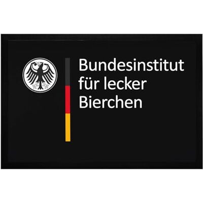 MoonWorks ® Fußmatte Spruch Bier Lustig Bundesinstitut für lecker Bierchen Geschenkidee Biertrinker Bierliebhaber Schwarz 60x40cm MoonWorks ® Fußmatte Spruch Bier Lustig Bundesinstitut für lecker Bierchen Geschenkidee Biertrinker Bierliebhaber Schwarz 60x40cm