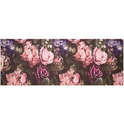 BARONI HOME - Tappeto Passatoia Cucina PVC Antiscivolo Lavabile - 60x120 cm - Rosa Blumen - rug BARONI HOME - Tappeto Passatoia Cucina PVC Antiscivolo Lavabile - 60x120 cm - Rosa Blumen - rug