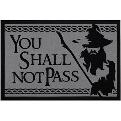 MoonWorks ® Fußmatte mit Spruch You Shall not Pass Fantasy Serie rutschfest & waschbar Schwarz 60x40cm MoonWorks ® Fußmatte mit Spruch You Shall not Pass Fantasy Serie rutschfest & waschbar Schwarz 60x40cm