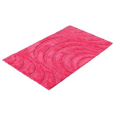 PANA Badematte mit Wellenmuster • Duschvorleger • 100% Baumwolle Badteppich • Ökotex Zertifiziert • waschbar • saugstark • Größe: 60x100cm • Farbe: Fuchsia PANA Badematte mit Wellenmuster • Duschvorleger • 100% Baumwolle Badteppich • Ökotex Zertifiziert • waschbar • saugstark • Größe: 60x100cm • Farbe: Fuchsia