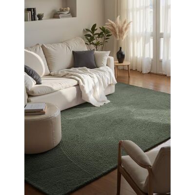 Hanse Home Wollteppich Calmio Natur Wohnzimmerteppich Handgetuftet Hygge Skandi, Boho Teppich Wolle für Wohnzimmer, Schlafzimmer, Esszimmer, Flur Grün, 160x230 cm Hanse Home Wollteppich Calmio Natur Wohnzimmerteppich Handgetuftet Hygge Skandi, Boho Teppich Wolle für Wohnzimmer, Schlafzimmer, Esszimmer, Flur Grün, 160x230 cm