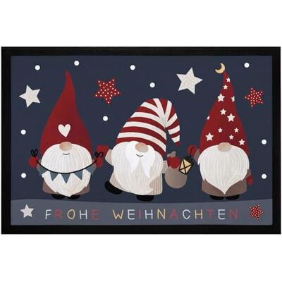 MoonWorks ® Fußmatte Frohe Weihnachten Wichtel Sterne Wintermotiv Gnomes Zwerge rutschfest & waschbar Schwarz 60x40cm MoonWorks ® Fußmatte Frohe Weihnachten Wichtel Sterne Wintermotiv Gnomes Zwerge rutschfest & waschbar Schwarz 60x40cm