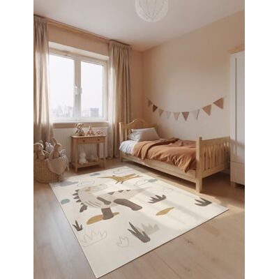 Hanse Home Adventures Kinderteppich Dino Kinderzimmerteppich Dinosaurier, Dschungle Motiv Modern, Spielteppich, Junge, Mädchen, Teppich Kinderzimmer, Wohnzimmer Creme Mulitfarben, 160x235 cm Hanse Home Adventures Kinderteppich Dino Kinderzimmerteppich Dinosaurier, Dschungle Motiv Modern, Spielteppich, Junge, Mädchen, Teppich Kinderzimmer, Wohnzimmer Creme Mulitfarben, 160x235 cm